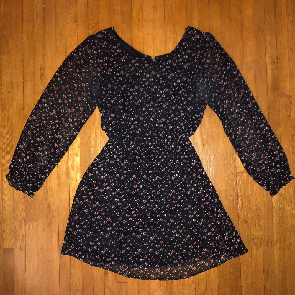 Forever 21 Floral Open Back Mini Dress